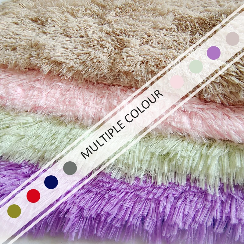 Solid Fluffy Rugs For Bedroom Purple Cute Children Room Mat With Long Hair Soft Plush Rug Living Room Carpet Modern Decoration