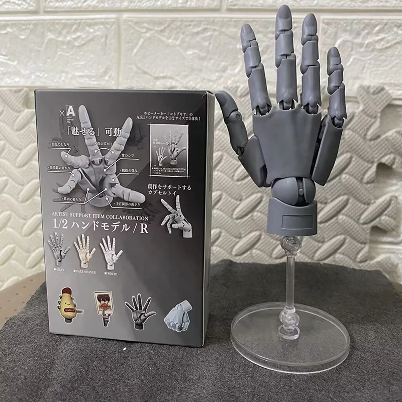 Movable Joint Finger Gashapon 1/2 Hand Model 1:1 Palm Painting Art Miniature Model Reference Tool Hand Desktop Decoratoion