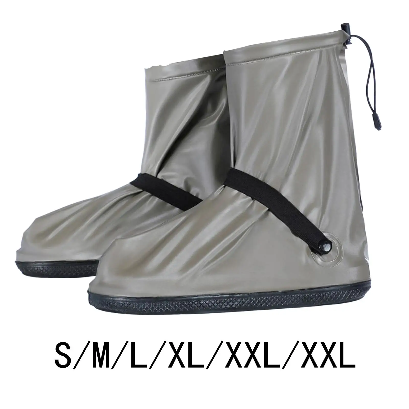 

Reusable Waterproof Boots Cover Overshoes Rain Galoshes Anti Slip PVC High Rain Shoe Cover for Travel Garden Hiking Adults