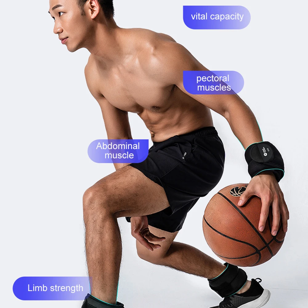 زوج واحد من أوزان الكاحل والمعصم القابلة للتعديل 1 كجم 2 كجم 3 كجم 4 كجم - أشرطة مرجحة من النيوبرين الفاخرة للرجال والنساء - مثالية للصالة الرياضية والجري #3