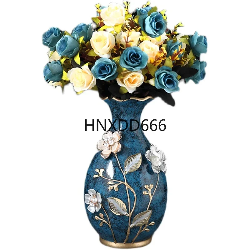 artificial flowers table decoration and accessories Northern europe Glass vase Decorative flower pots ceramic plant pot