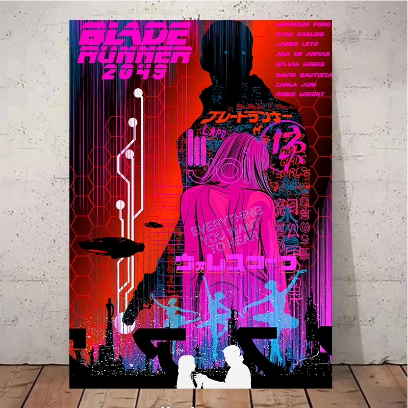 Blade Runner 2049 Poster Classic Sci-fi Movie Retro Quality Canvas Painting for Room Living Sofa Wall Art Picture Home Decor