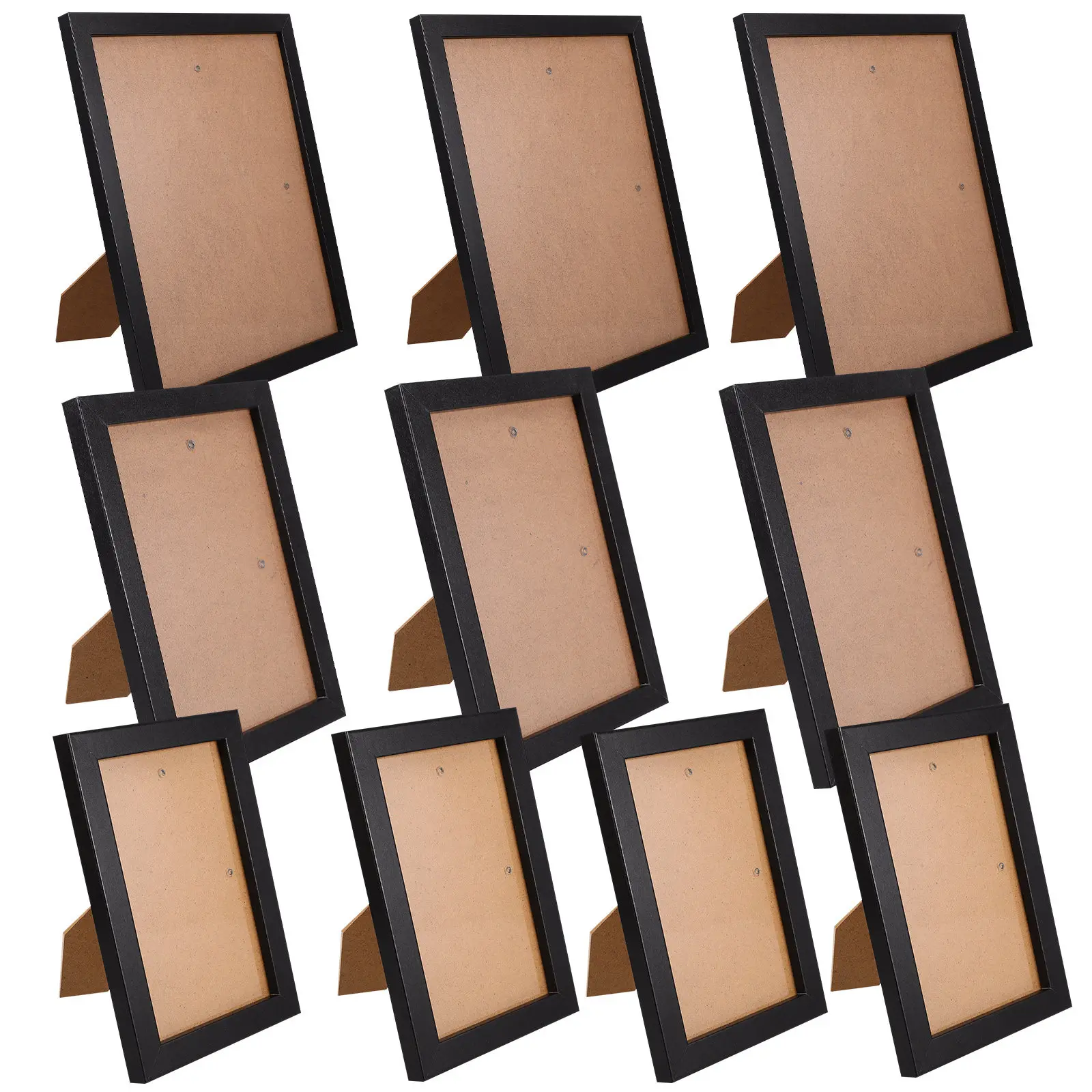 Wooden Picture Frames 10 Pack Minimalist Wall Photo Frames Easy Change Poster Display for Home Decor