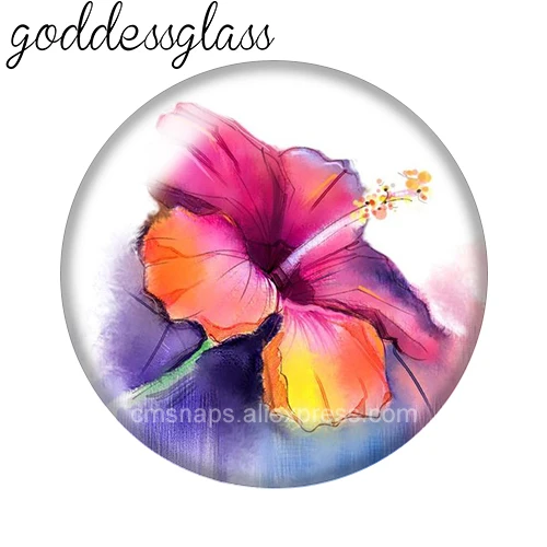 New Beauty Drawing Flowers colori eleganti 10 pezzi 12mm/18mm/20mm/25mm Round photo glass cabochon demo flat back Making risultati