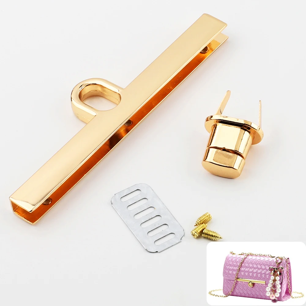 1Pc Fashion Bag Clasp Turn Lock Clasp Purse Closure Twist Locks Fasteners Metal Buckles for DIY Handbag