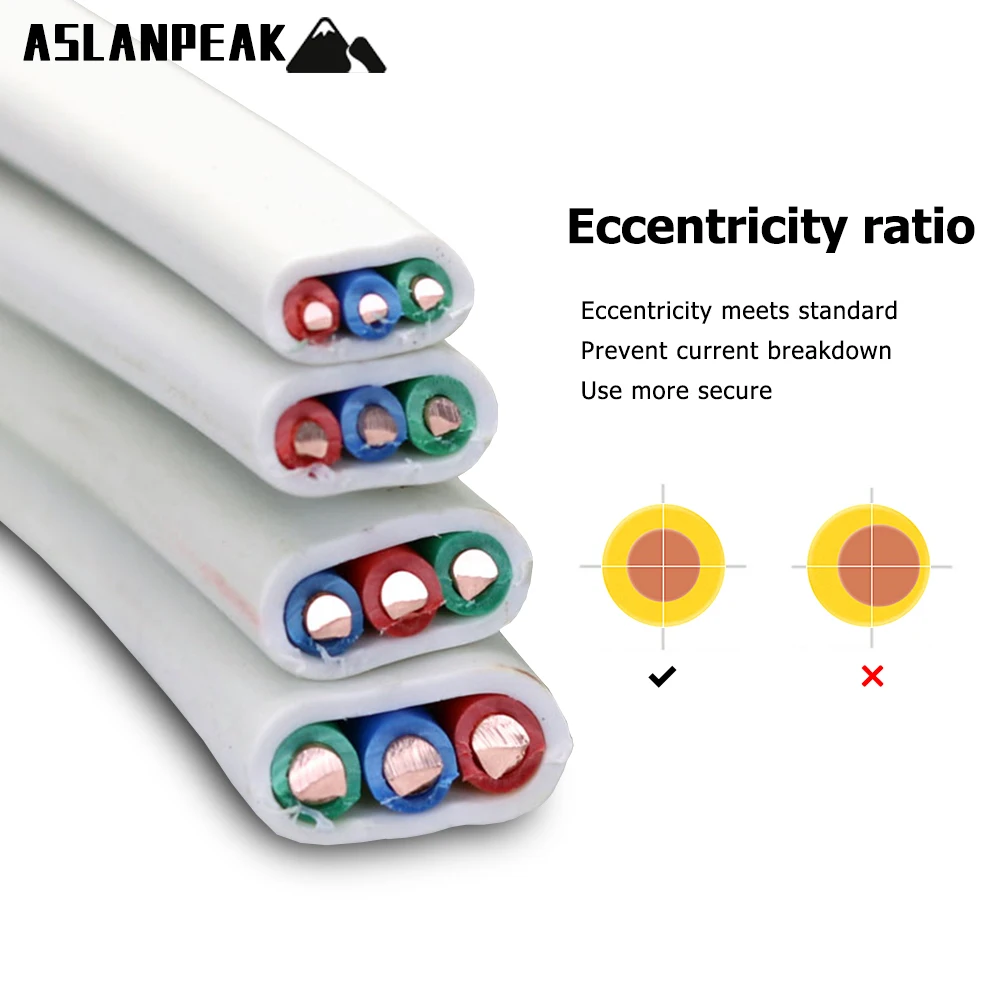 كابل سترة 3 النوى كابل صلب سلك نحاسي صلب أسلاك كهربائية PVC كابل نحاسي أحادي النواة كابل تمديد كهربائي 10awg