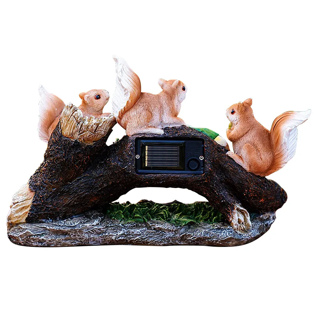 

Resin Solar Squirrel Garden Light Lawn Lamp Outdoor Decorative Landscape Light for Patio Driveway Pathway Yard Energy Efficient