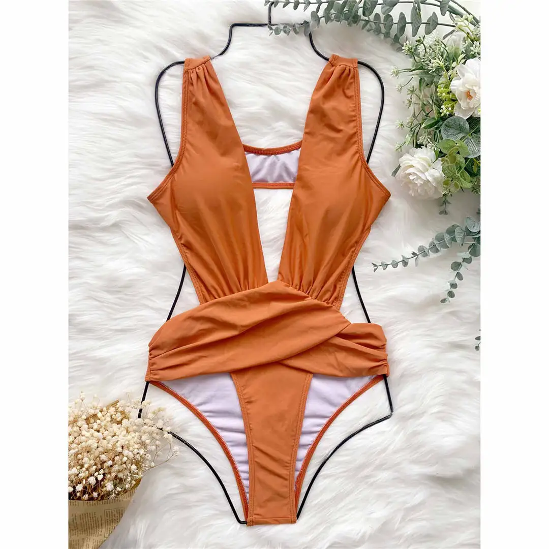 2026 Neuer sexy einteiliger Badeanzug mit tiefem V-Ausschnitt in 3 Farben, Damen-Badebekleidung, gepolsterter Monokini-Badeanzug, Badeanzug für Damen, V2926 – Detail 20