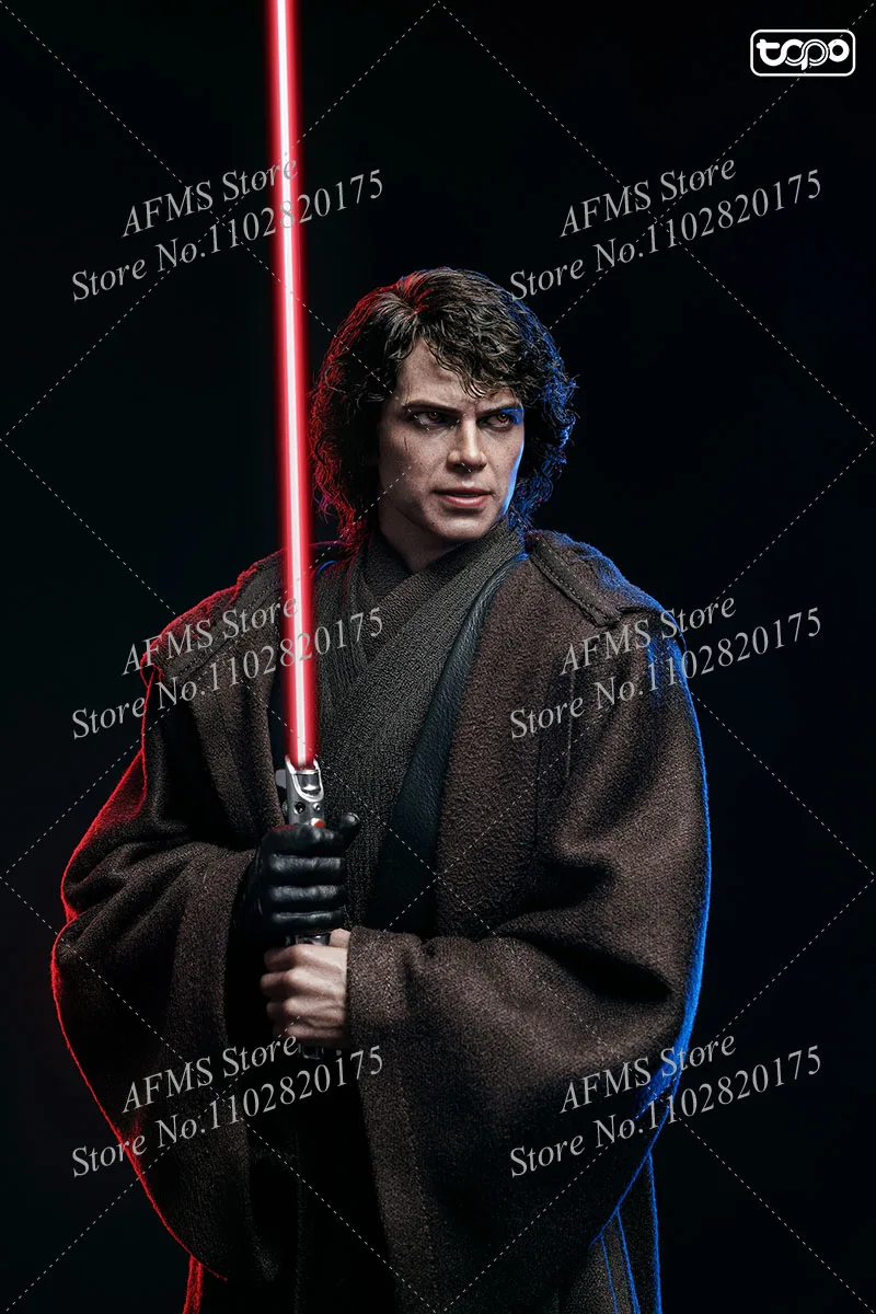 TP026 1/6 Men Soldier Star Wars Anakin Skywalker Robe Cloak Leather Vest Eyeball Fit 12Inch HOTT0YS DX34AE DX47AE Action Figure view 5