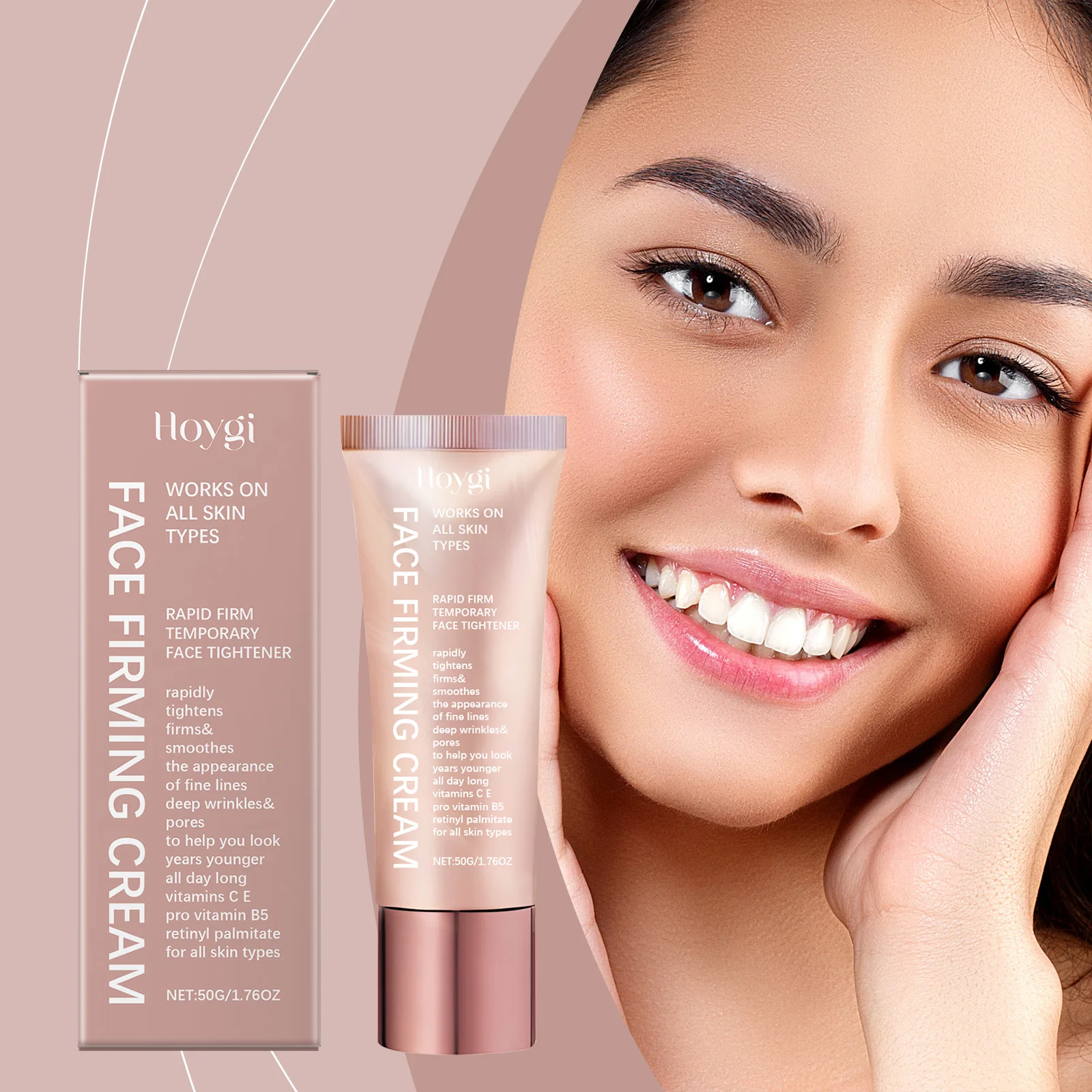 Crema rassodante per il viso - Tenditore temporaneo rapido per un sollevamento istantaneo