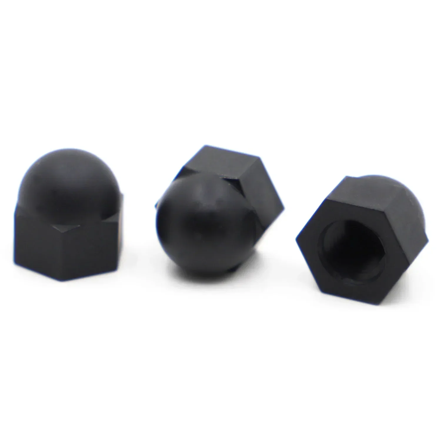 M3 M4 M5 M6 M8 M10 M12 DIN1587 Black Nylon Acorn Cap Nuts Dome Head Nut