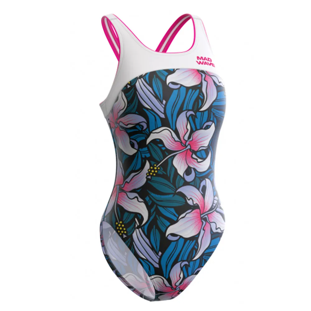 

mad wave One Piece Sexy Swimwear Female Beach Swimsuit Back cutout Bathing Suit swimming training Beachwear Summer Competition