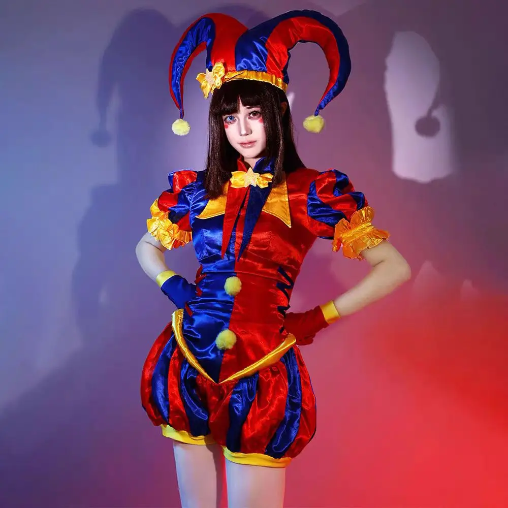 Pomni Cosplay Costumes Clown Uniform Anime The Amazing Digit