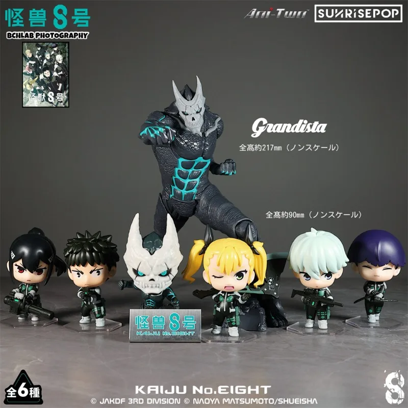 Bestia No. 8 figuras de acción de versión Q, figuras de Anime bidimensionales, modelo de PVC, adorno en el vehículo, regalos de vacaciones, modelo de juguete