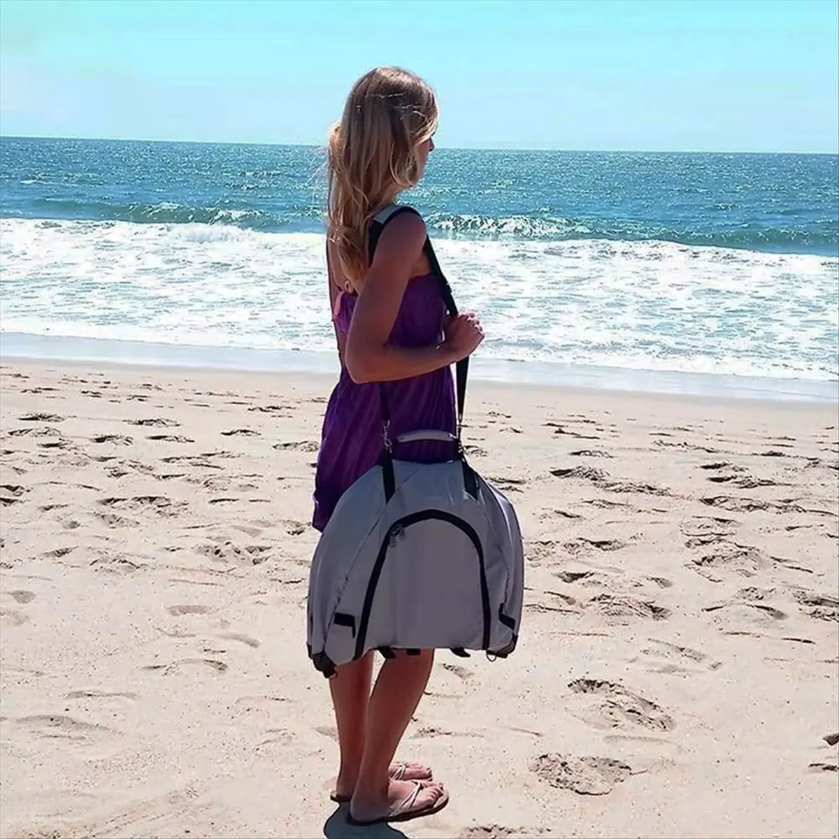 

Okay Laptop Sun Shade Tent Privacy Screen Hood Foldable Computer Bags Outdoor Work for Most Laptops Water-Resistant Beach Bag