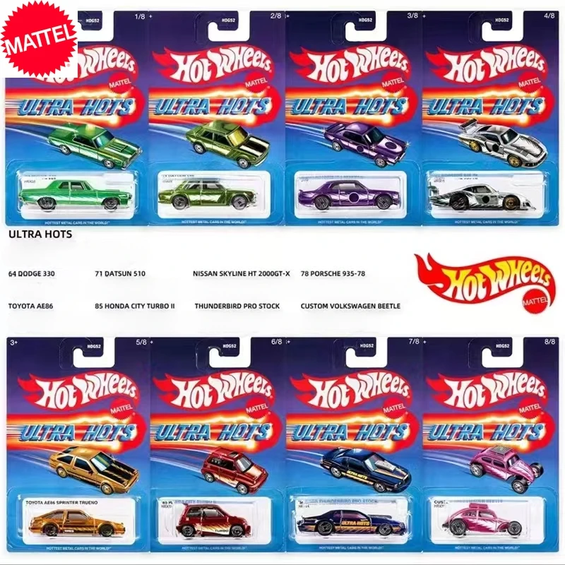 Mattel Hot Wheels Car Target Ultra Hots 2024 Mix 2 HDG52 F Case 1/64 Diecast Vehicle Model Cars Model Toys for Boys Gift