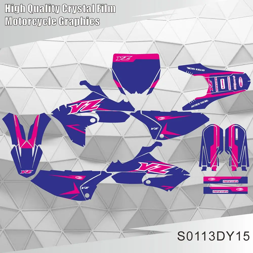 For YAMAHA  YZ 65 YZ65 2018 2019 2020 2021 2022 2023 Graphics Decals Stickers Motorcycle Background