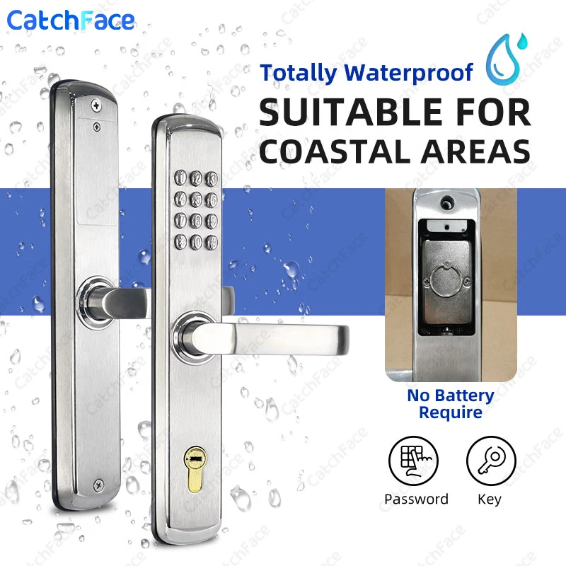 Outdoor Combination Door Lock Code And Key 100% Waterproof Fireproof Stainless Mechanical Handle  Lock