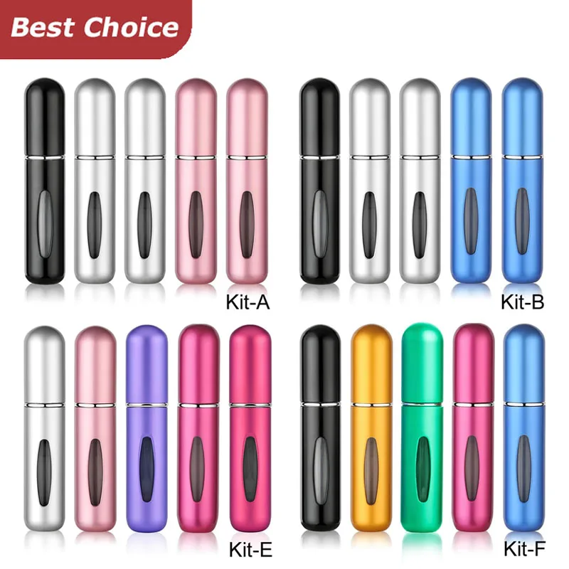 5ml Portable Mini Refillable Perfume Bottle With Spray Scent Pump Empty Cosmetic Containers Atomizer Bottle For Travel