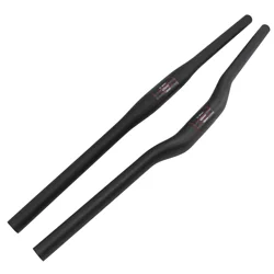 Guidon de vélo en carbone mat 3K en forme d'hirondelle, pièces de vélo VTT, nouveau, 31.8x600-760mm