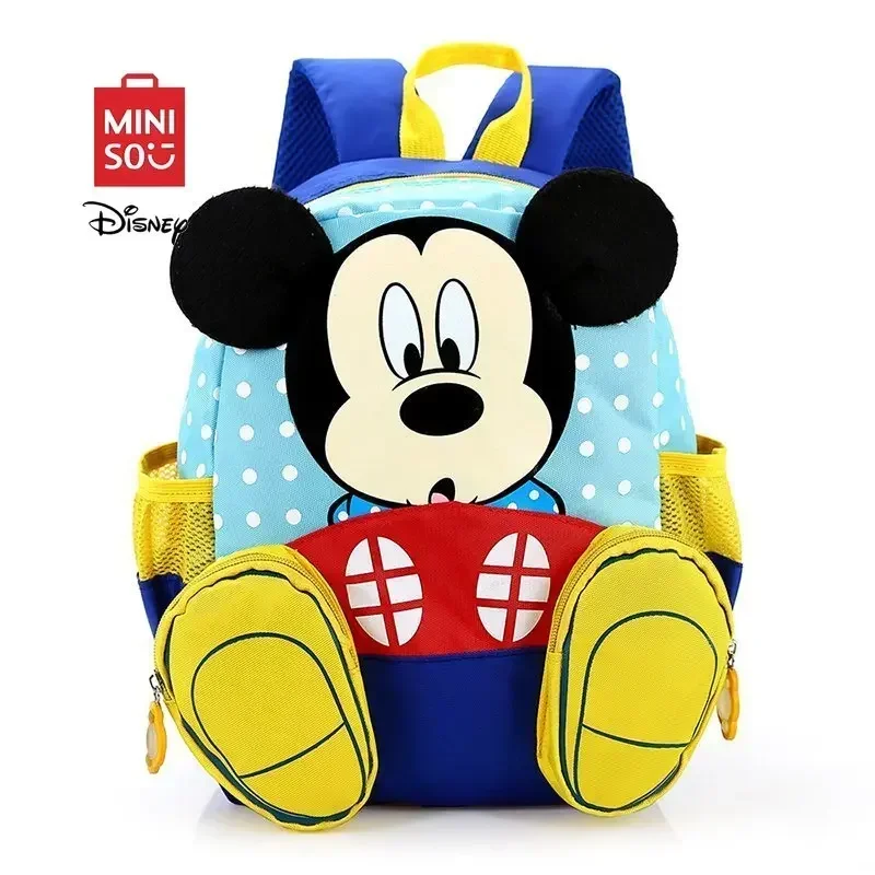 MINISO Disney New Mickey and Minne Cute Cartoon Bookbag Teenage Casual Fashion Large Capacity Waterproof Dual-Shoulder Backpack