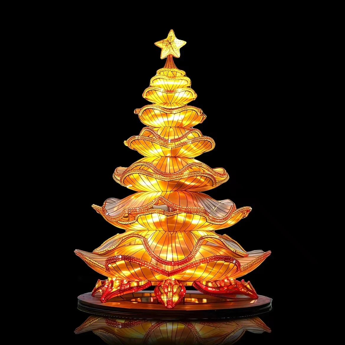 Christmas Decoration Supplies Background Christmas Tree Lights Outdoor Christmas Tree Decoration