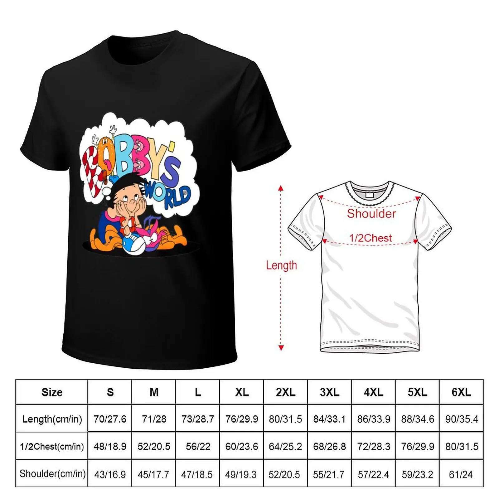 bobby's world cartoon bobbys world shirt bobbys world tshirt T-Shirt boys whites man clothes designer t shirt men