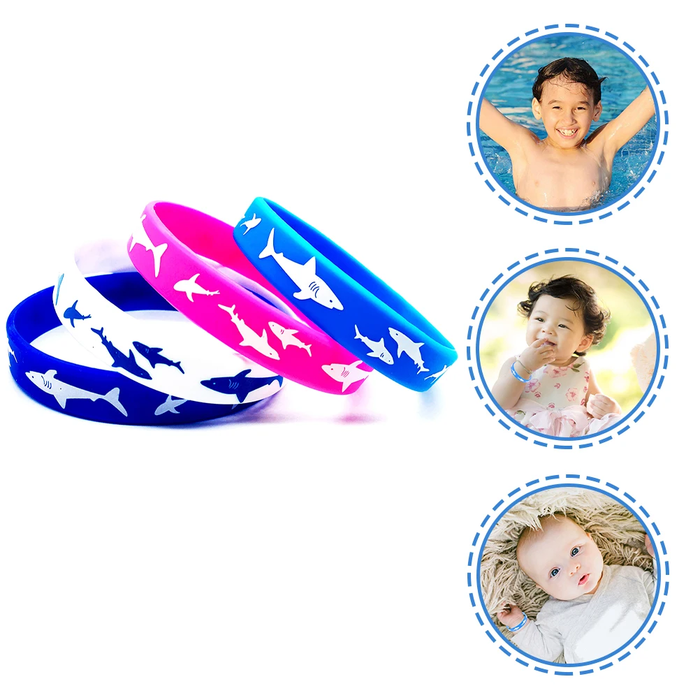 

25 Pcs Baby Bracelet Silicone Bracelets Shark Party Favors for Kids Wristband Student