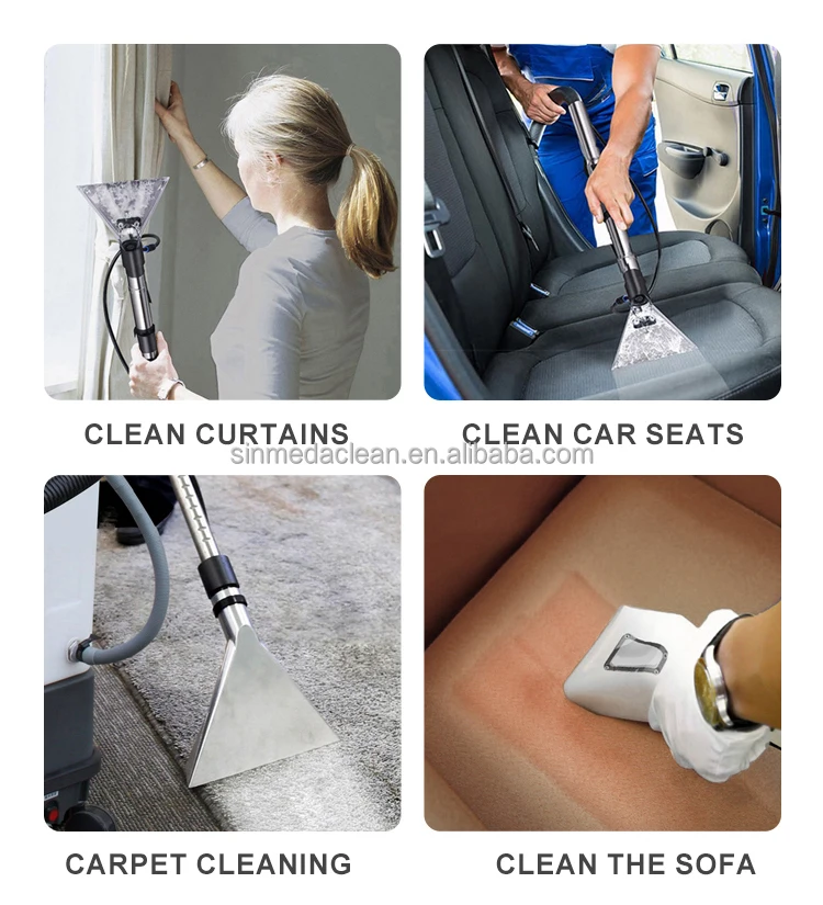 Commercial 55-Liter Carpet Cleaning Machine Heavy-Duty Steam Cleaner For Sofa Curtain Mattress Stain Removal Electric Plastic view 5