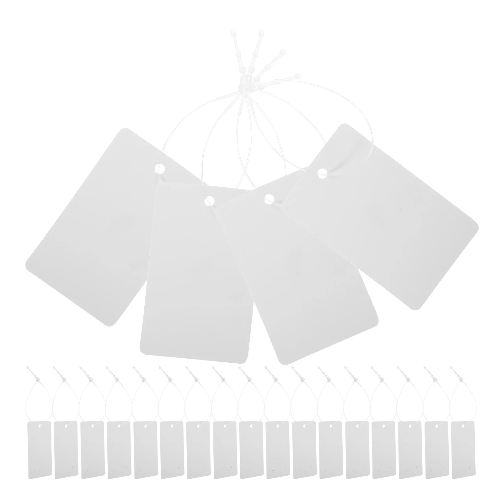 

200Pcs Blank Material Tags Plastic Price Tags for Clothing Labeling Merchandise Luggage Tagging Retail Pricing Identification