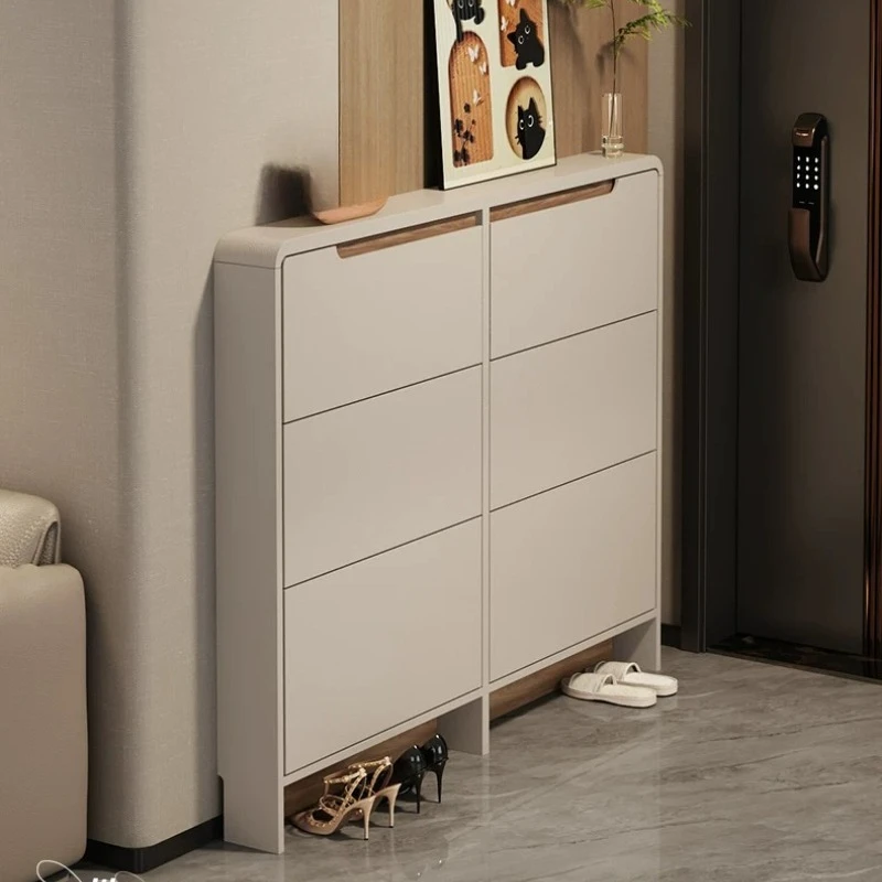 LMM Italian ultra-thin tipping bucket shoe cabinet 15cm storage cabinet at the door of the home