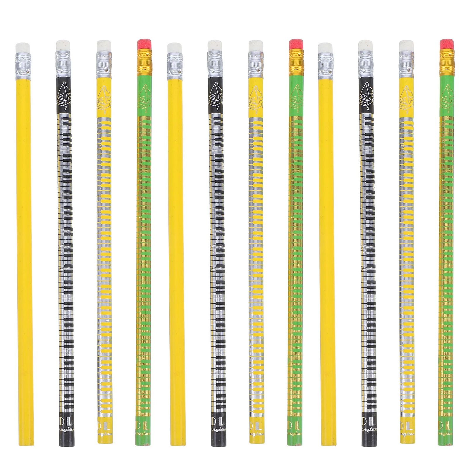 

12pcs Piano Wooden Pencils Eraser for Students Music Cool Pencils For Kids Theme Supplies Kids Learning Tools