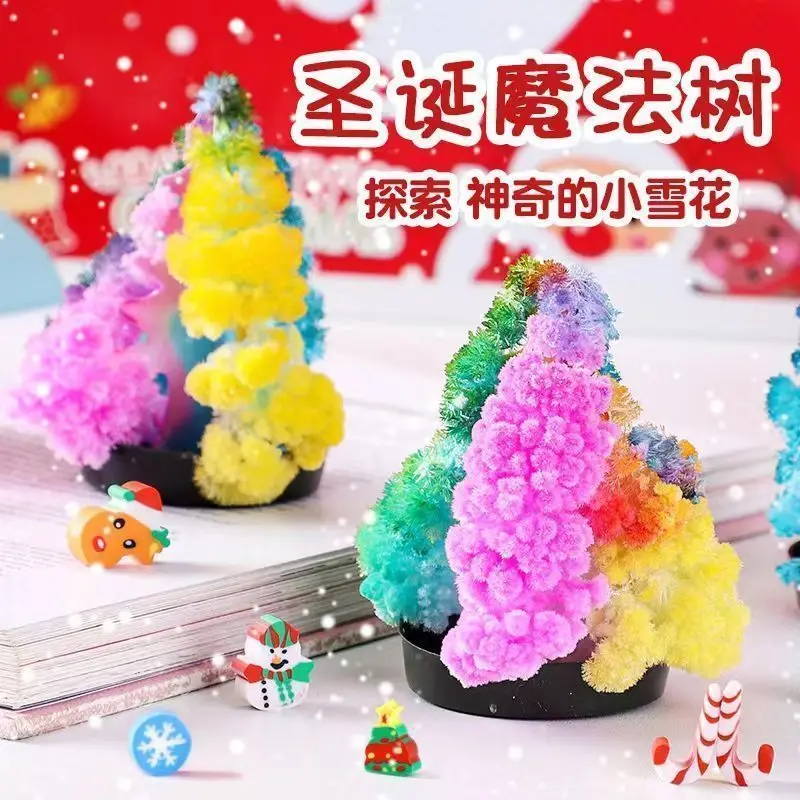 Magic Crystal Growing Paper Christmas Tree Water‑Activated Snowflake Desktop Xmas Ornament Festive Party Favor Holiday Gift