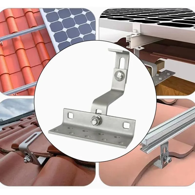 Roof Mount Roof Hooks Roof Hooks 3-Way Adjustable A2 Stainless Steel Solar Mounting Solar Panel Roof Holder Solar Mounting Set