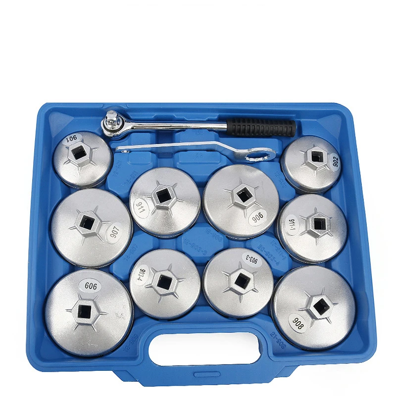 Clé de filtre à huile type bouchon, 23 pièces, grille d'huile, dissolvant d'élément filtrant à huile, bol de couvercle, tête sphérique, machine