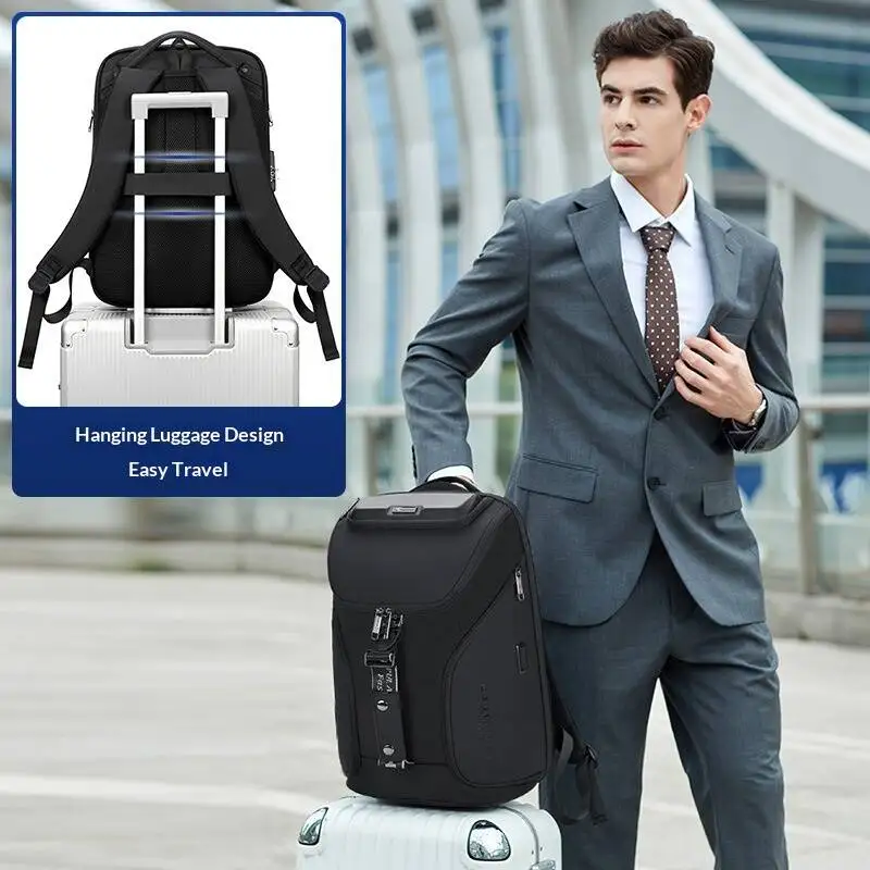 Business Backpack Men's Waterproof Backpack Large Capacity Business Trip Multifunctional Anti-theft Computer Bag Simple Casual