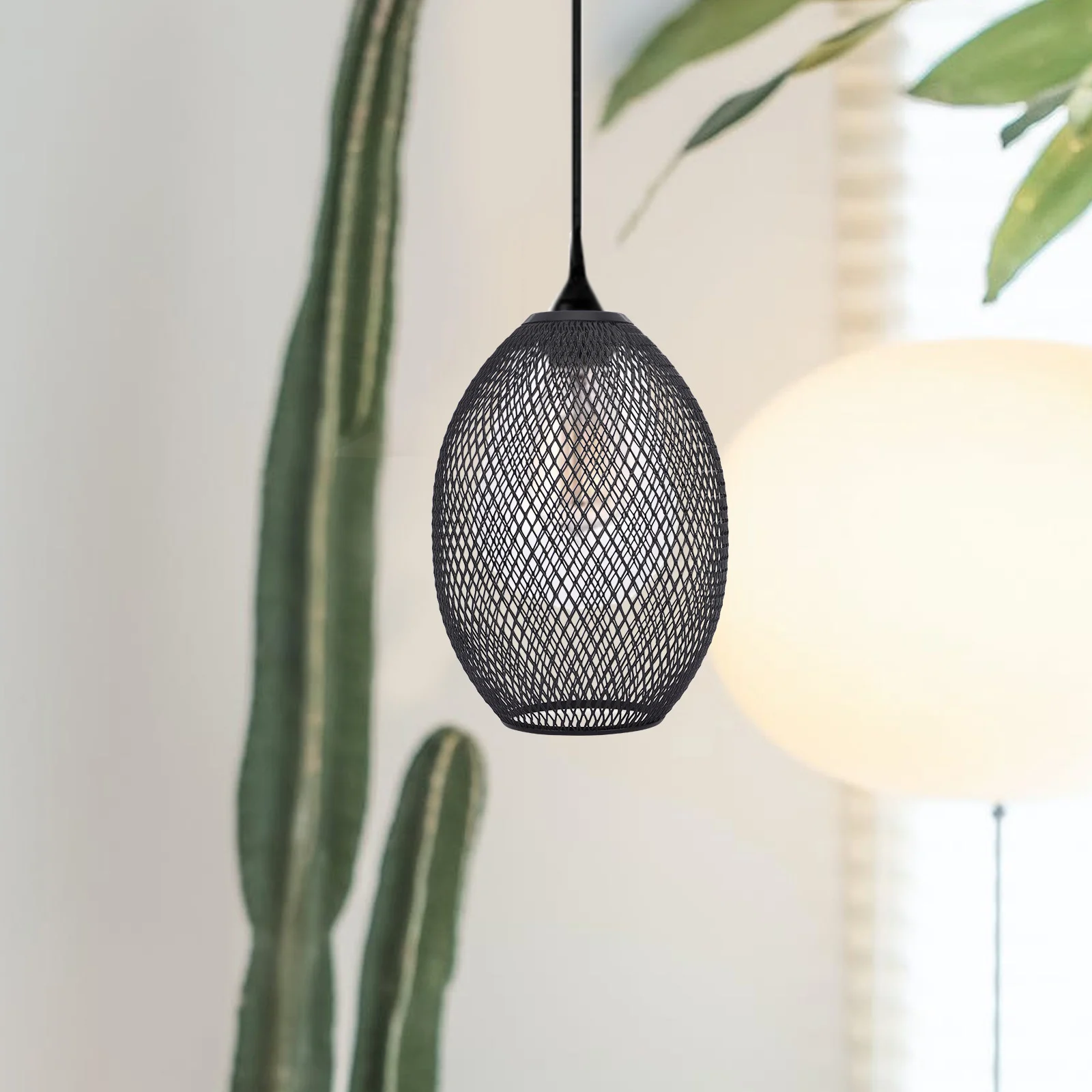 

Iron Wire Lampshade Vintage Metal Pendant Light Cover Decorative Ceiling Shell Hanging Lamp Shade Accessory For Home Bar