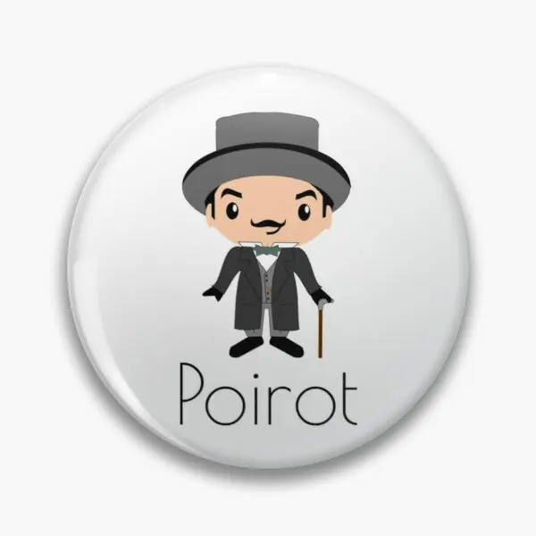 Big Deal Poirot  Soft Button Pin Women Cute Brooch Hat Metal Gift Funny Decor Lover Lapel Pin Cartoon Creative Collar Badge