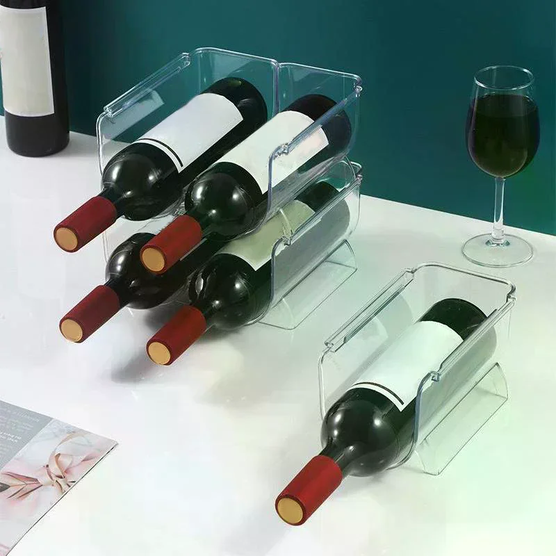 Storage Rack Stackable Wine Bottle Holder Wine Cabinet Counter Holder Red Wine Storage Stand Champagne Wall Stand Wine