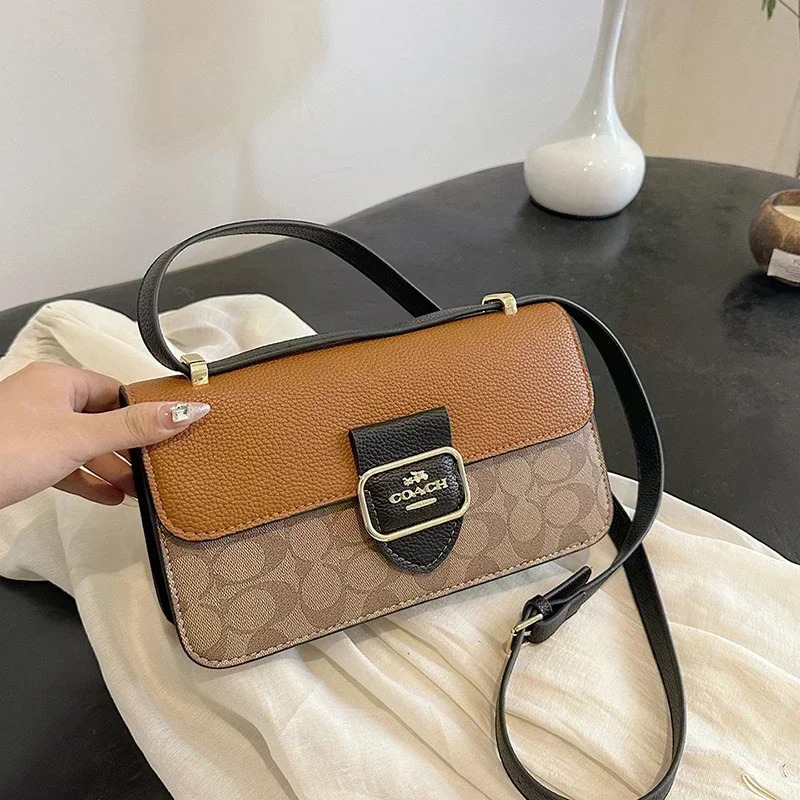 2024 New High-class Versatile One-shoulder Satchels Sac Gg Cc Light Luxury Rhombus Chain Handbag 100% Leather Women's Small Bag