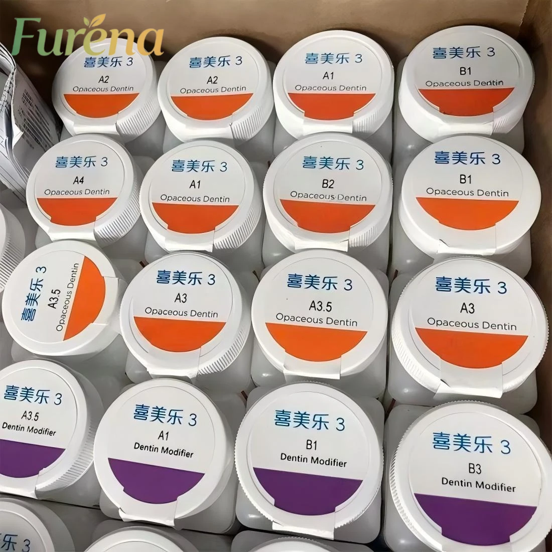 Ceramco 3 Opaque and DENTIN ODA ODD 28.4g Set Dentsply Sirona Metal Veneering Porcelain for Crown Bridge USA