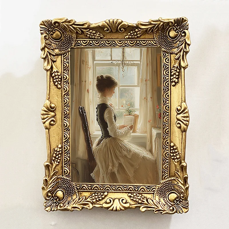 

Medieval Court French European Retro Resin Photo Frame Decoration Picture Frame Living Room Bedroom Photo Frame Home Product