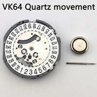VK64A Quartz movement Precision chronograph Watch accessories 5 hands 6 o'clock white date display Men's watch movement VK64