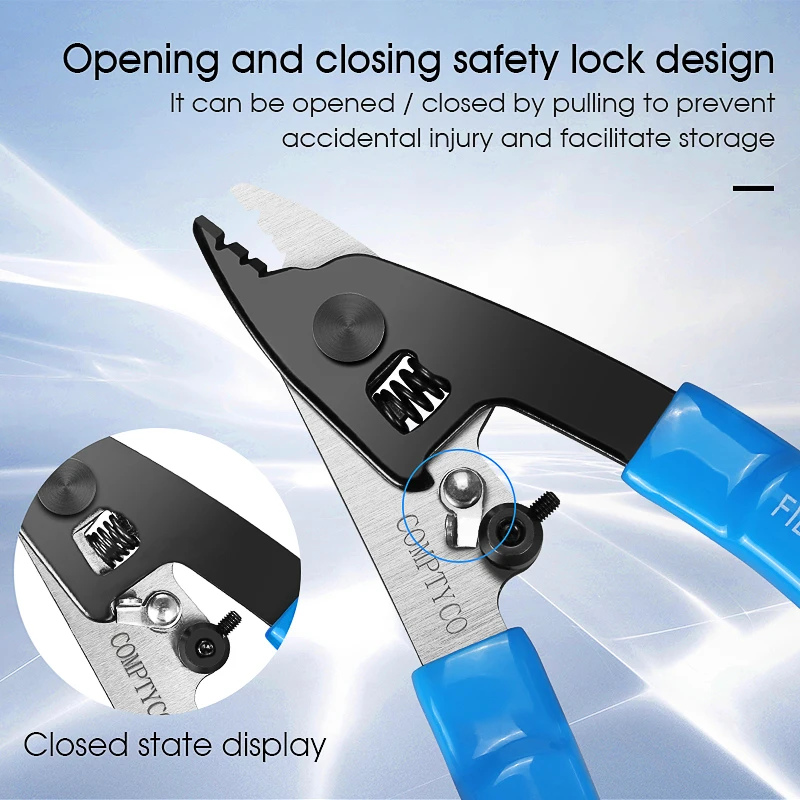 CFS-3 Blue Three-port Fiber Stripping Pliers FTTH Tool Fiber Optic Wire Stripper