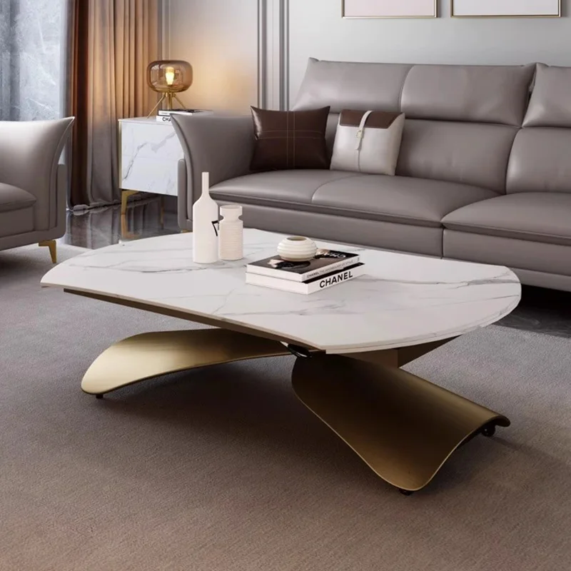 

Luxury Adjustable Coffee Tables Modern Extendable Mobile Marble Side Table Mesa Lateral Table Basse Marbre Home Furniture