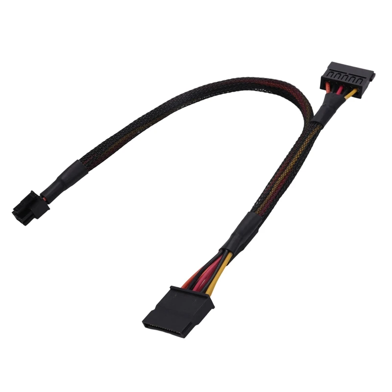 Mini 6Pin To 15Pin X2 SATA Power Cable Cord For DELL Vostro 3650 3653 3655 Desktop Computer HDD SSD Expansion Cable