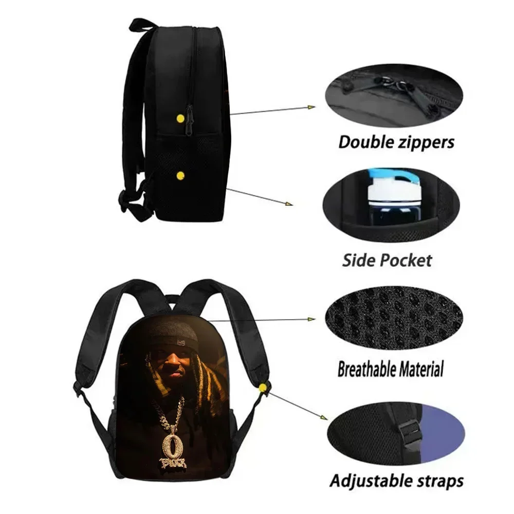Custom Bag [King Von Travel Backpack] King Von Travel Backpack - 1pc Lightweight Business Trip Luggage Bag With Laptop Compartme