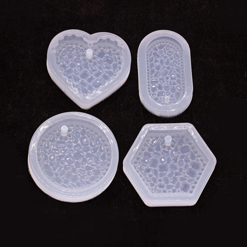 Diamond Silicone Mold Resin Casting Molds for Epoxy UV DIY Resin Jewelry Making