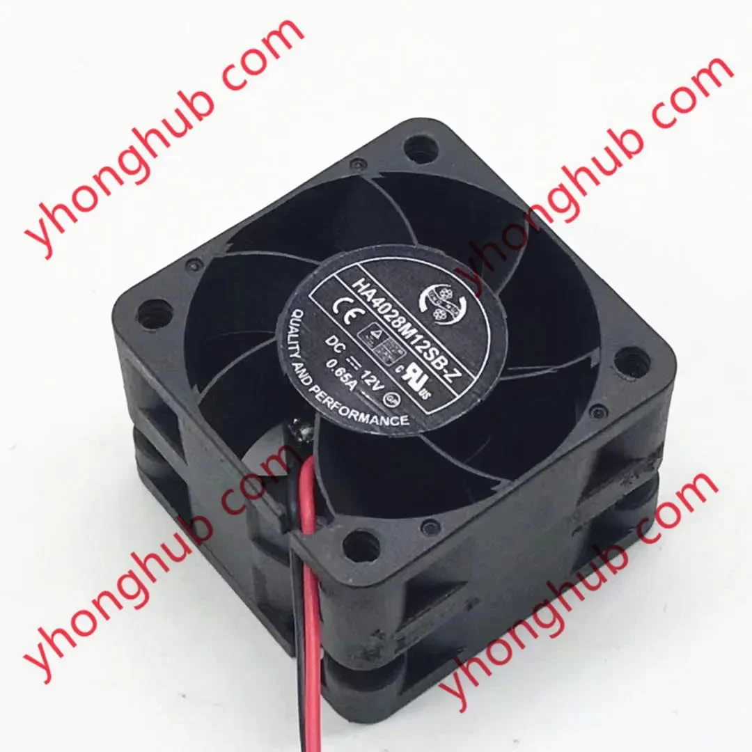 

ONG HUA HA4028M12SB-Z DC 12V 0.65A 40x40x28mm 2-Wire Server Cooling Fan