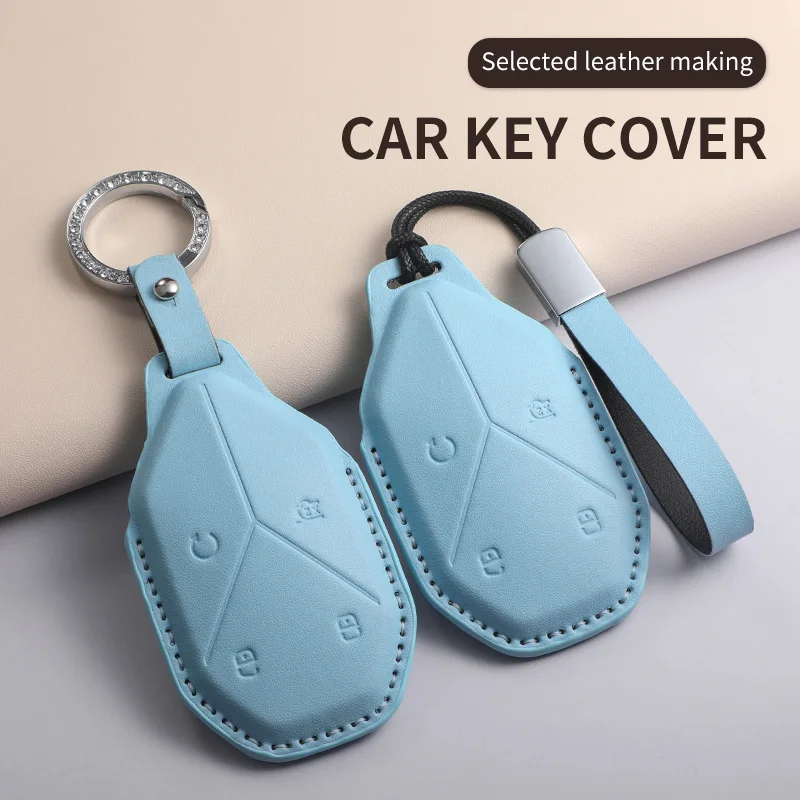 

Car Key Case Cover For BYD Formula Leopard SUPER 5 SUPER 8 SUPER 3 9 Keychain PU Leather Keycover